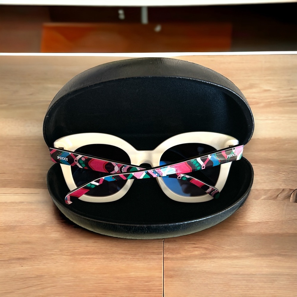 Emilio Pucci New Chic Italian Designer Oversized Cat-Eye Sunglasses - Picture 2 of 3
